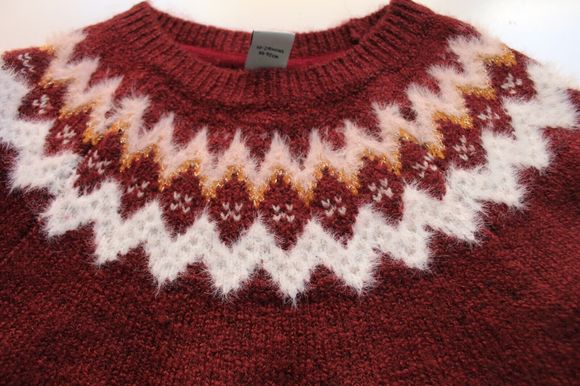 Knitted dress size 1 to 2 years Soft brown wool cute mouse design long sleeves - Picture 4 of 5